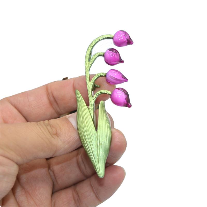 Retro European & American Court-Style Glass Brooch - Mori Style Cardigan Accessory