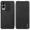 Case for Galaxy S25 Edge - Leather/PU, Black, With Card Holder