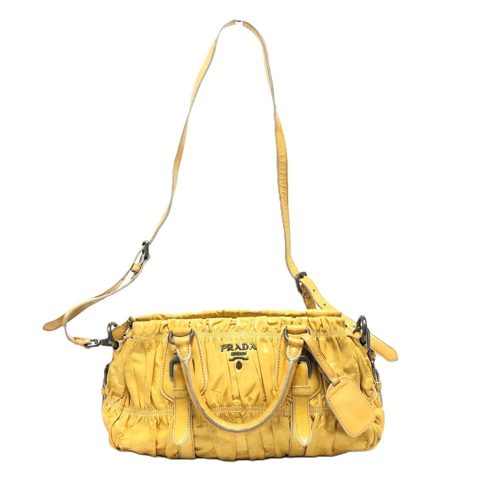 PRADA BN1338 Logo Gather 2-way bag, handbag, shoulder bag Hand Bag