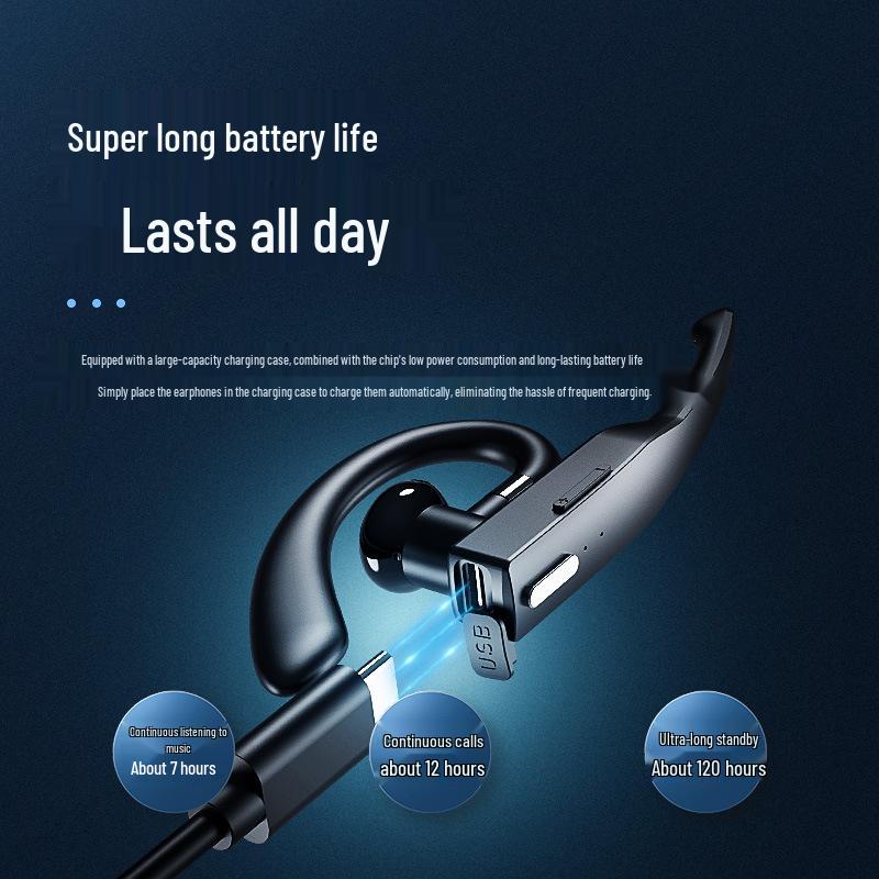Single-sided Multi-point Bluetooth Headset with Long Battery Life for Car and Sports Use
