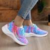 Fashion 2024 New Women's Shoes Lace Up Women's Vulcanize Shoes Hot Sale Color Matching Ladies Casual Shoes Round Head Mesh Sneakers