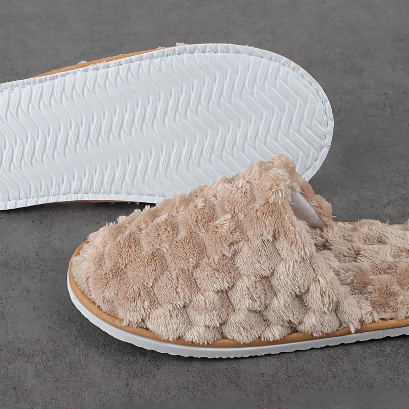 Mixed Color Plush Slippers, Hotel & Hostel Slippers, Warm Travel Slippers,  Indoor Slippers, Couple Slippers,Home Use Disposable Slippers