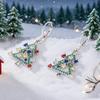 Huitan Creative Colorful Christmas Tree Drop Earrings for Women Shiny Fancy Cubic Zirconia Festival  Charms Party