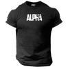 Alpha T Shirt Gym Clothing Bodybuilding Training Workout Exercise Muscles Top