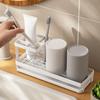Drainable Toothbrush Holder Quick-dry Bathroom Countertops Storage Rack  Shaver