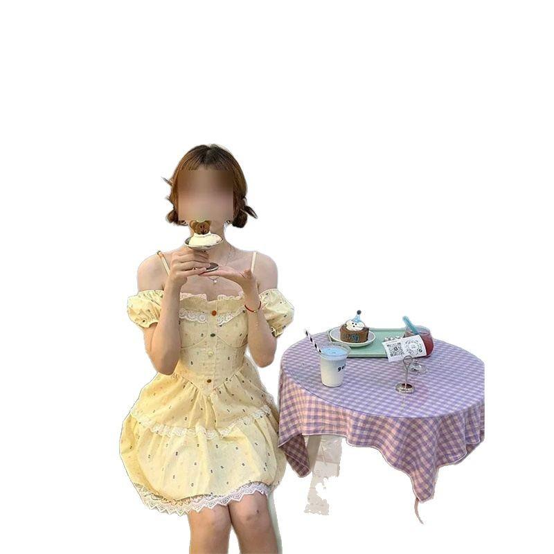 2026 Candy Sweetheart Summer New French Sweet Spice Girl Sweet Small Niche Design Short Sleeve Dress