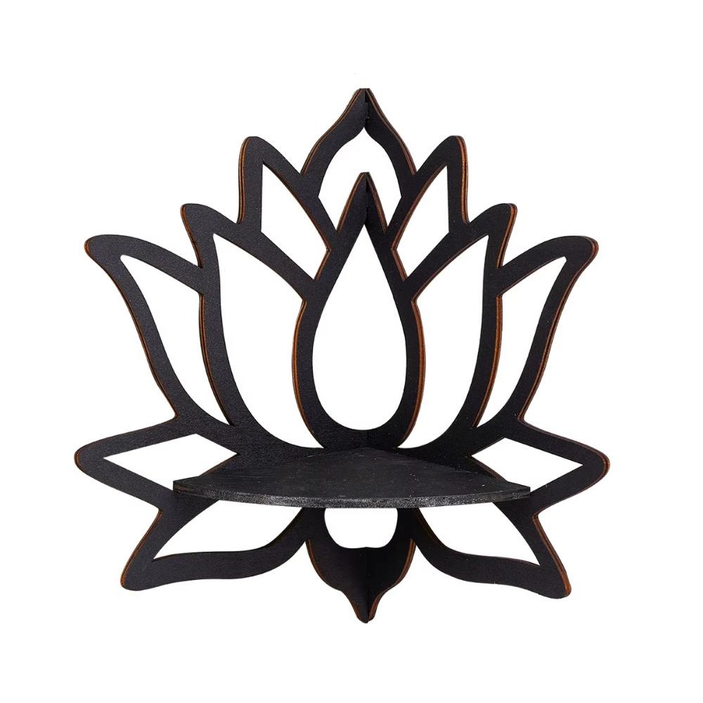 Hollow Lotus Floating Wall Shelf Hanging Wall Display Shelf Corner Decorative Rack Potted Plants