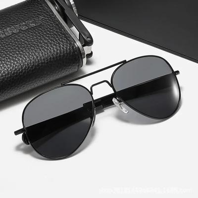 Okulary przeciwsłoneczne w metalowej oprawce UV400 Podwójny mostek Szklane soczewki TR+metal Modne okulary Okulary ochronne