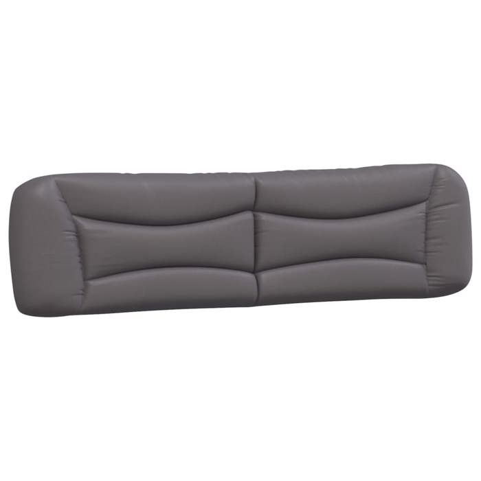 VidaXL Headboard Cushion, Reading Pillow with Zipper, Reading Cushion for Bed Bedroom, Grey 200 374626