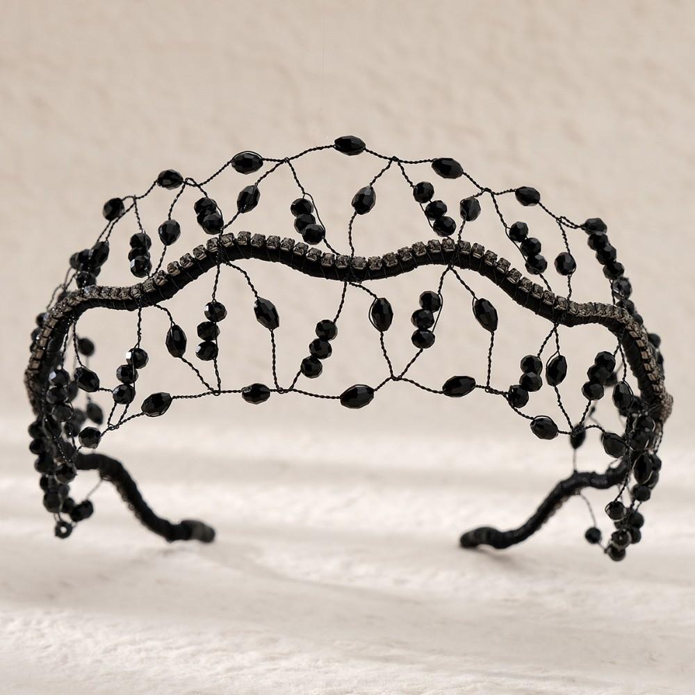 Wedding Headpieces Crystal Beads Hair Net Crown Elegant Headbands Bride Hair Bands  Women