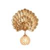 European Creative Peacock Wall Lamp Resin Crystal Lighting Decorative Dinning Living Background Bedroom Bracket Light