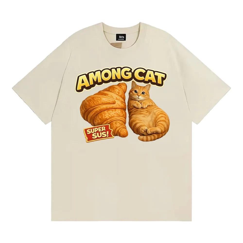 

Funny Suspicious Chubby Orange Cat Graphic Tshirt Unisex Women Fashion Trend Oversized T Shirt Casual Cotton Short Sleeve T Shirts 2XL