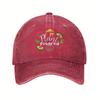 Plant Powered Vegan Avocado Mushroom Baseball Cap Breathable Washed Unisex Casual Adjustable Hat