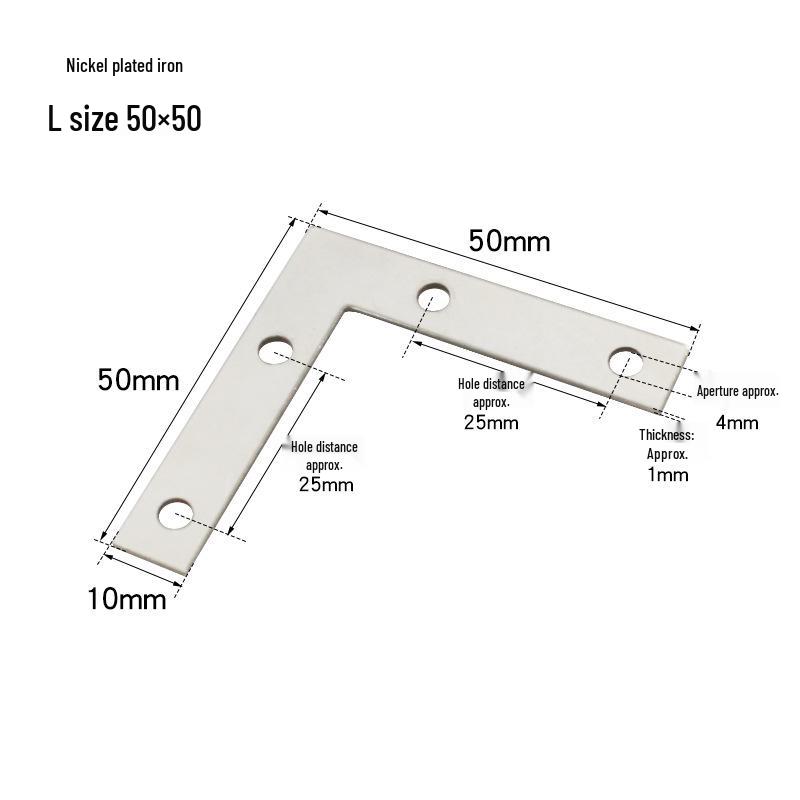 90° TL Type Cold-Rolled Steel Angle Iron Shelf Support Connector