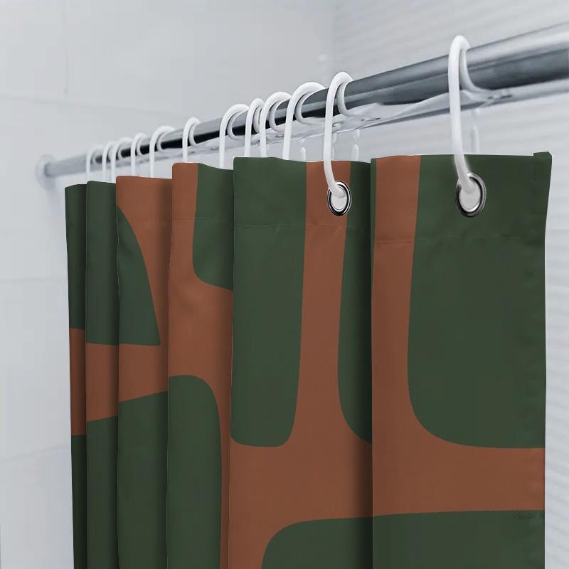 Modern Abstract Shower Curtain Waterproof Bathroom Decor Set Vintage Geometric Art Tapestry Liner Washable Home Textile
