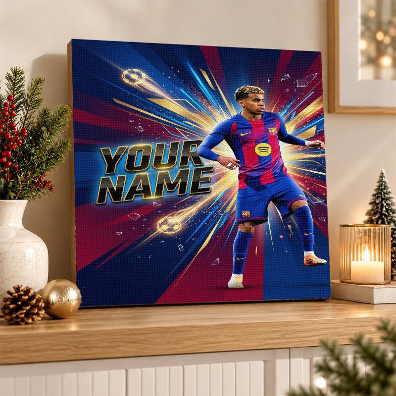 Lamine Yamal Custom Name Text 5D Diamond Painting Kit DIY Full Drill Diamond Art Decoration