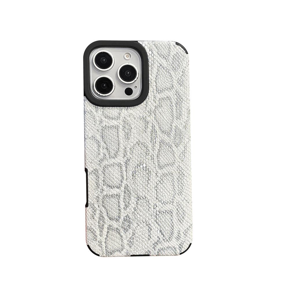 Built In Magnetic Snake Skin Pattern for IPhone 16 ProMax Phone Case for Apple 15 Wristband Holder Case