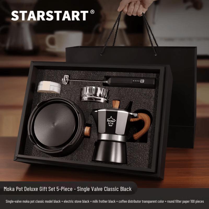 STAR-START Single Valve Moka Pot Gift Set
