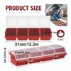 1/2pc Multi-Compartment Screws Organizer Box Durable Small Parts Plastic Jewelry Storage Case Hardware Accessories Boxes