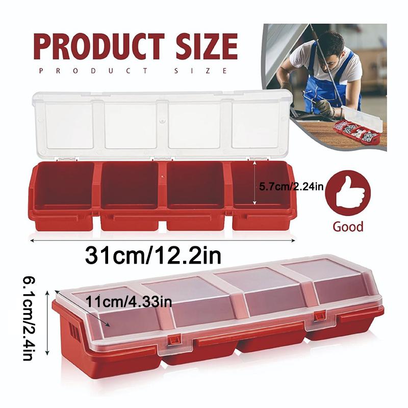 1/2pc Multi-Compartment Screws Organizer Box Durable Small Parts Plastic Jewelry Storage Case Hardware Accessories Boxes