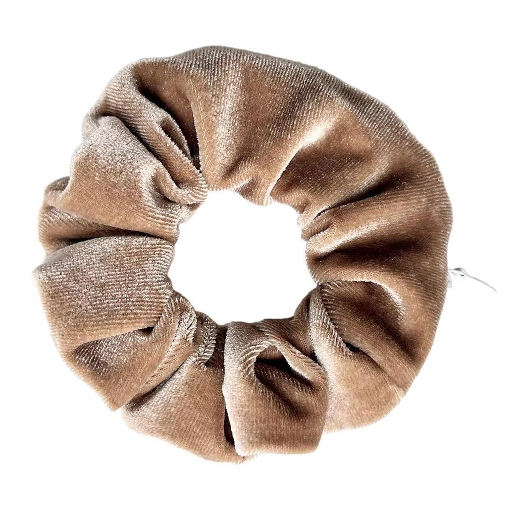 Nouvel Élastique à Cheveux en Velours Coréen Uni avec Fermeture Éclair: Accessoire de queue de cheval tendance style gros intestin