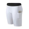 Men's High Elastic Compression Shorts with Pockets - Quick-Drying Athletic Base Layer for Running and Basketball