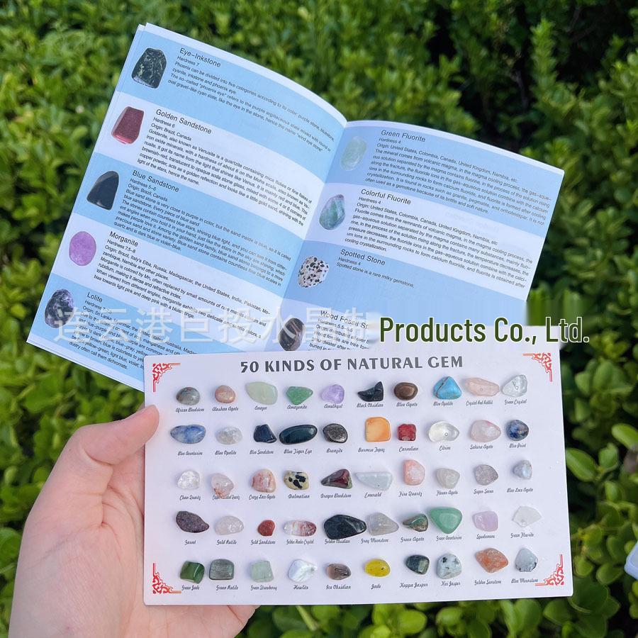 Gemstone Ore Box Set: 50 Varieties for Kids' Educational Gifts on Gemstone Science