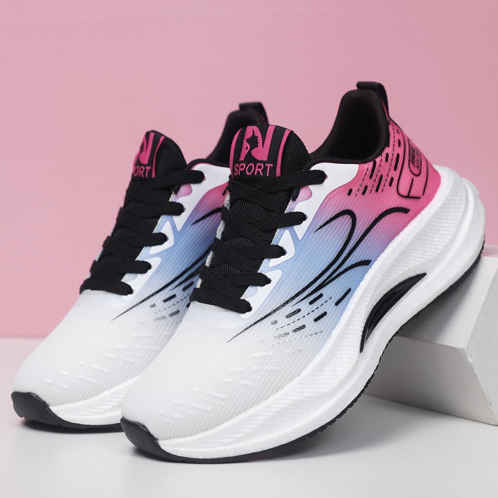 Spring new sports and leisure shoes carbon plate heightening running shoes lightweight shoes