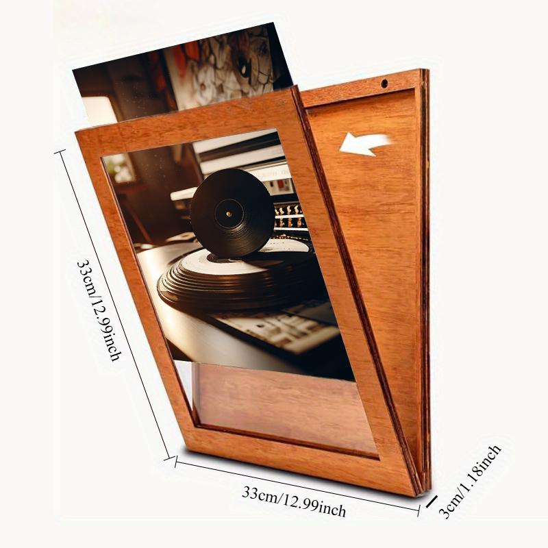 Xiaomi CD Display Stand Wall-mounted Wooden Record Storage Box Multi-purpose Folding Photo Display Rack for Hanging Photos on The Wall