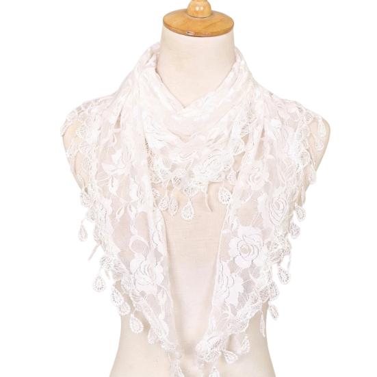 Fringed Lace Veil Shawl Tassel Style Veil Face-covering Headscarf Weddings Decoration Vintage