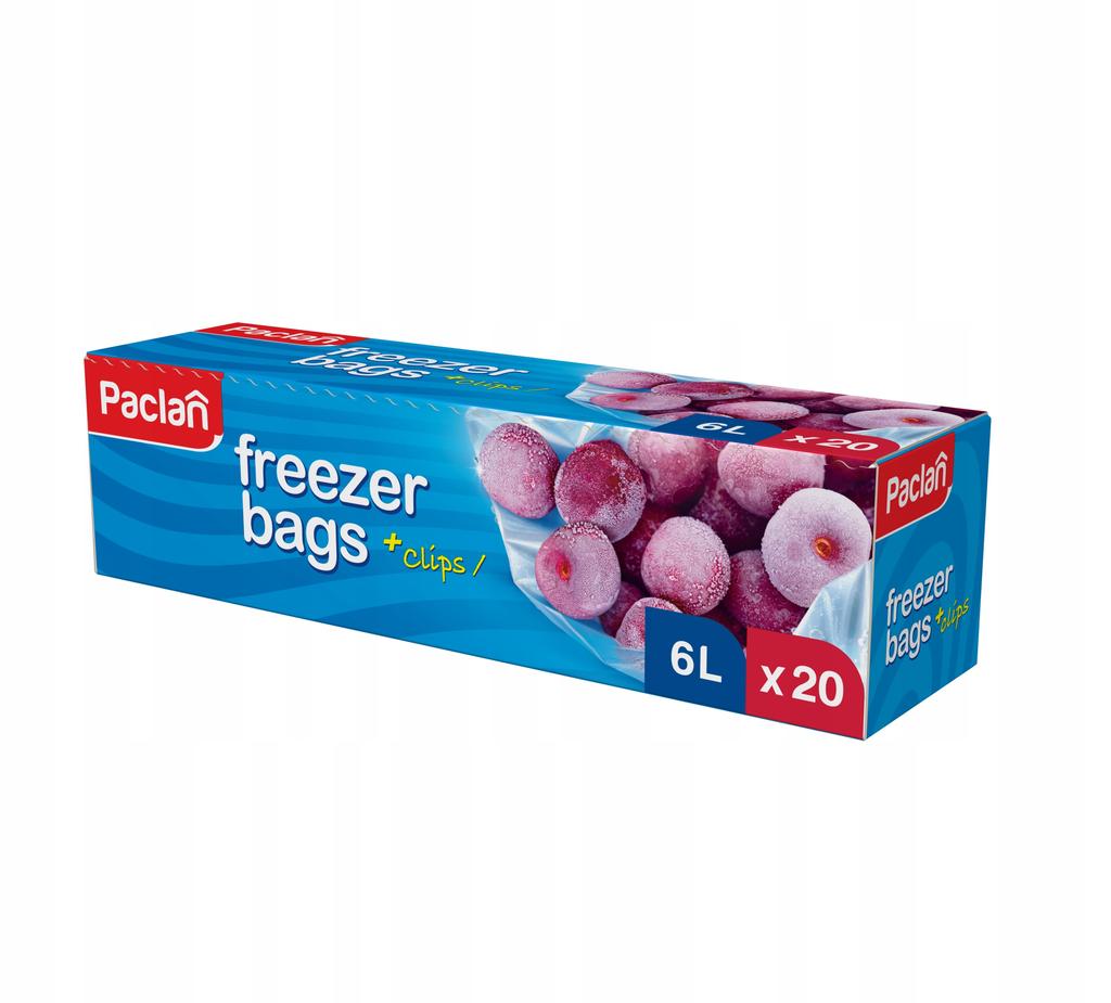 Woreczki na mrożonki paclan 6l 20szt 451031