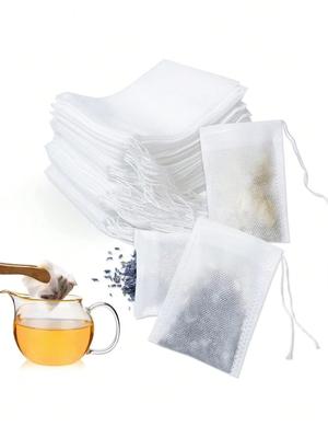 100pcs Disposable Tea Bags Filter Bags S-XL Non-woven Fabric Spice Filters Teabags for Tea Infuser with String Heal Seal Food