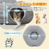 PAWZ Road Cat Tunnel Bed, Long Donut-Shaped Cat Bed/Cat House with Cushion, Durable, Large, Foldable, Space-Saving, Easy Storage, Great for Rabbits, S