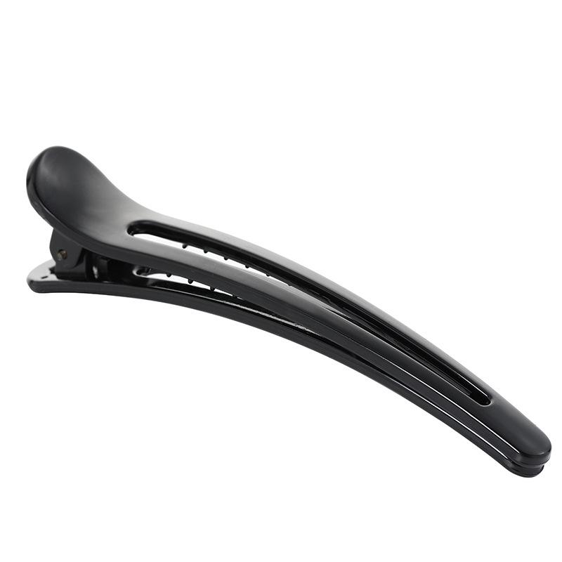 Black Simple And Versatile Large, Medium And Small Pointed Mouth Clip, Creative Disc Hair And Hairdressing Partition Positioning Clip