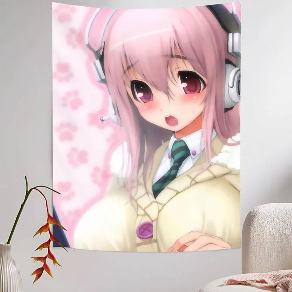 Super S-Sonico Tapestry For Living Room Home Dorm Decor Japanese Tapestry