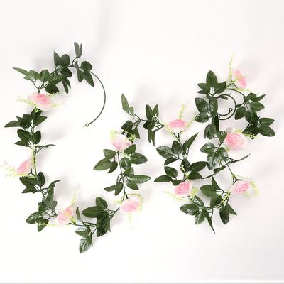 Fake Rose Vine 7.87ft Artificial Rose Flowers Hanging Ivy for Wedding Party Pink