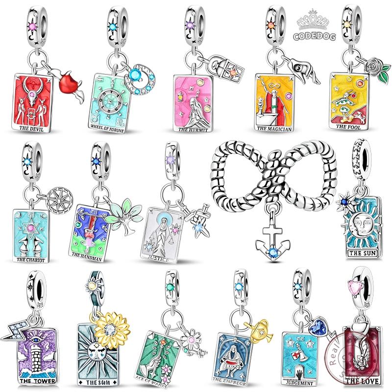 copper Charm Bead Charms Bead Charms Pendants Sun Moon Stars Magic Tarot Compatible With Authentic Bracelets Women Fine Jewellery Gift