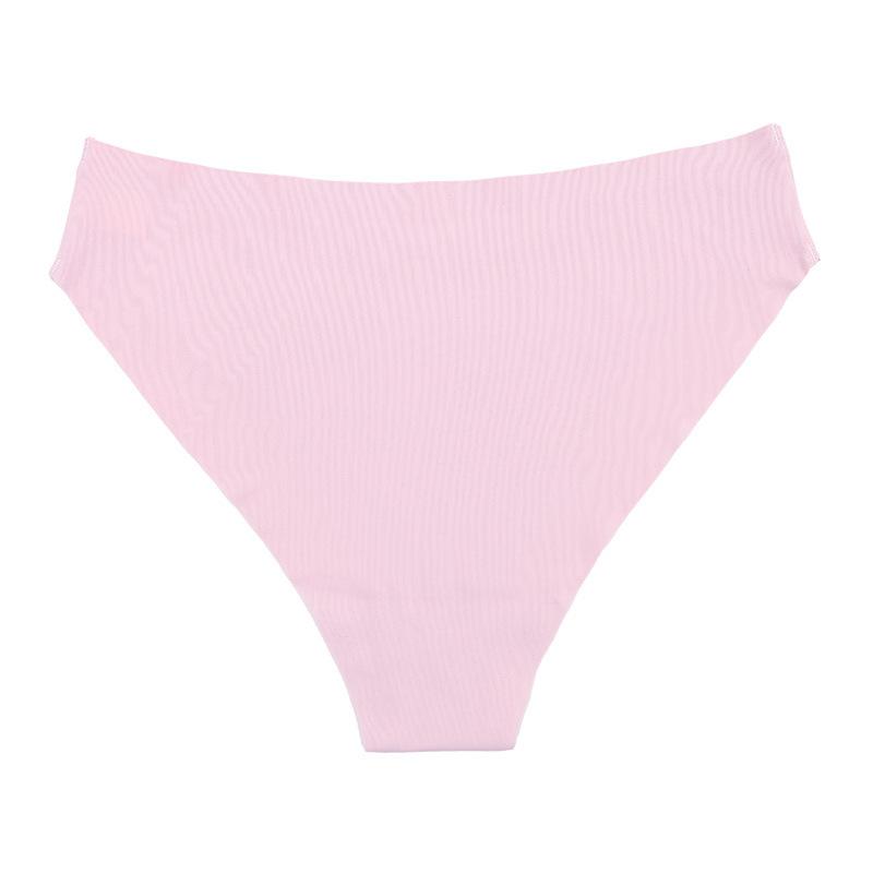 Women Summer Sexy Pure Color Exercise Yoga Seamless Comfortable Antibacterial Waist Triangle Briefs