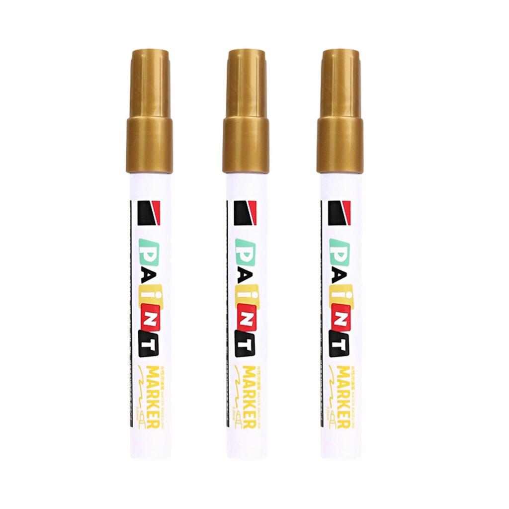 3Pcs Monument Paint Pen Sunproof Waterproof Stone Marker Pen For Writing Coloring On Tombstones Gravestone Restoration
