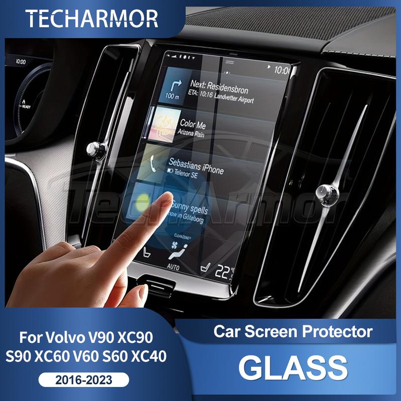 Car Tempered Glass Protective Film For Volvo 2016- Auto GPS Navigation Screen Protector Display Interior Accessories
