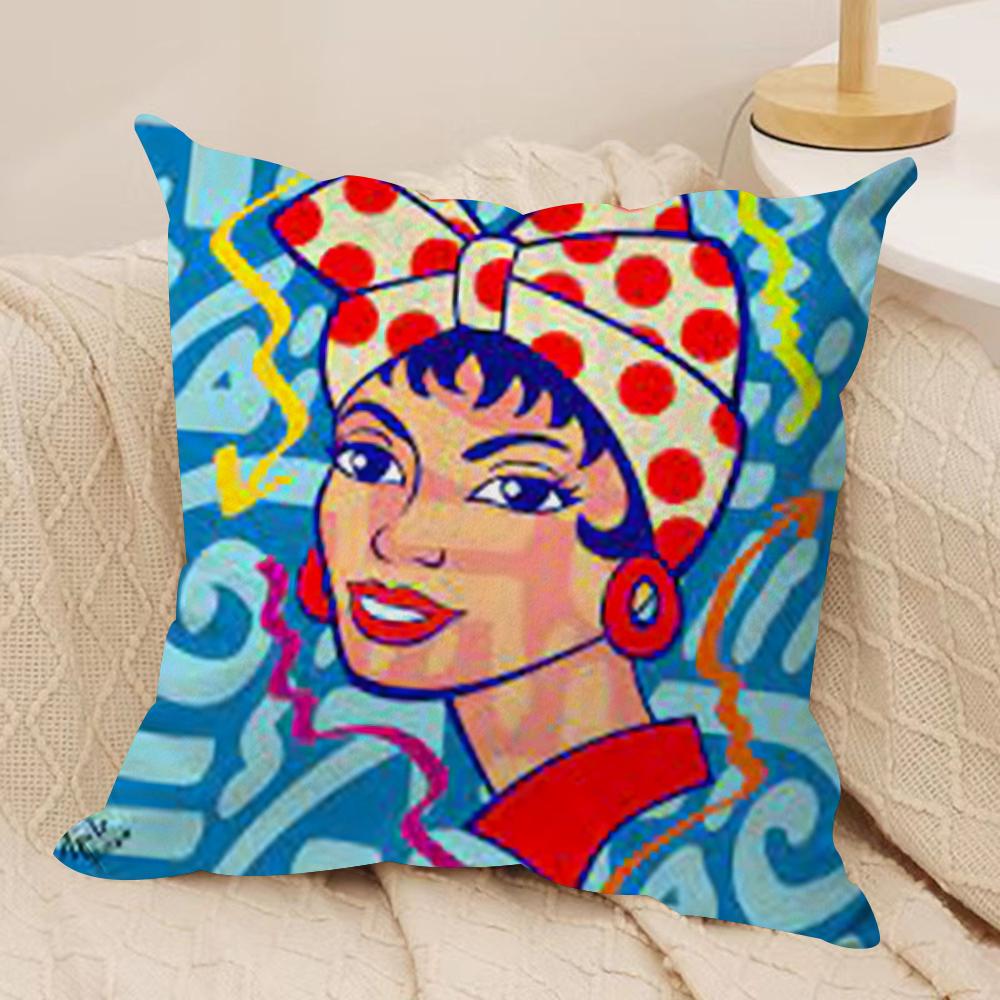 AAesthetic Art Venezuela Cushion Cover Silky Short Plush DoubleSided Printed Pillow Case for Sofa All Seasons Home Decor Gift