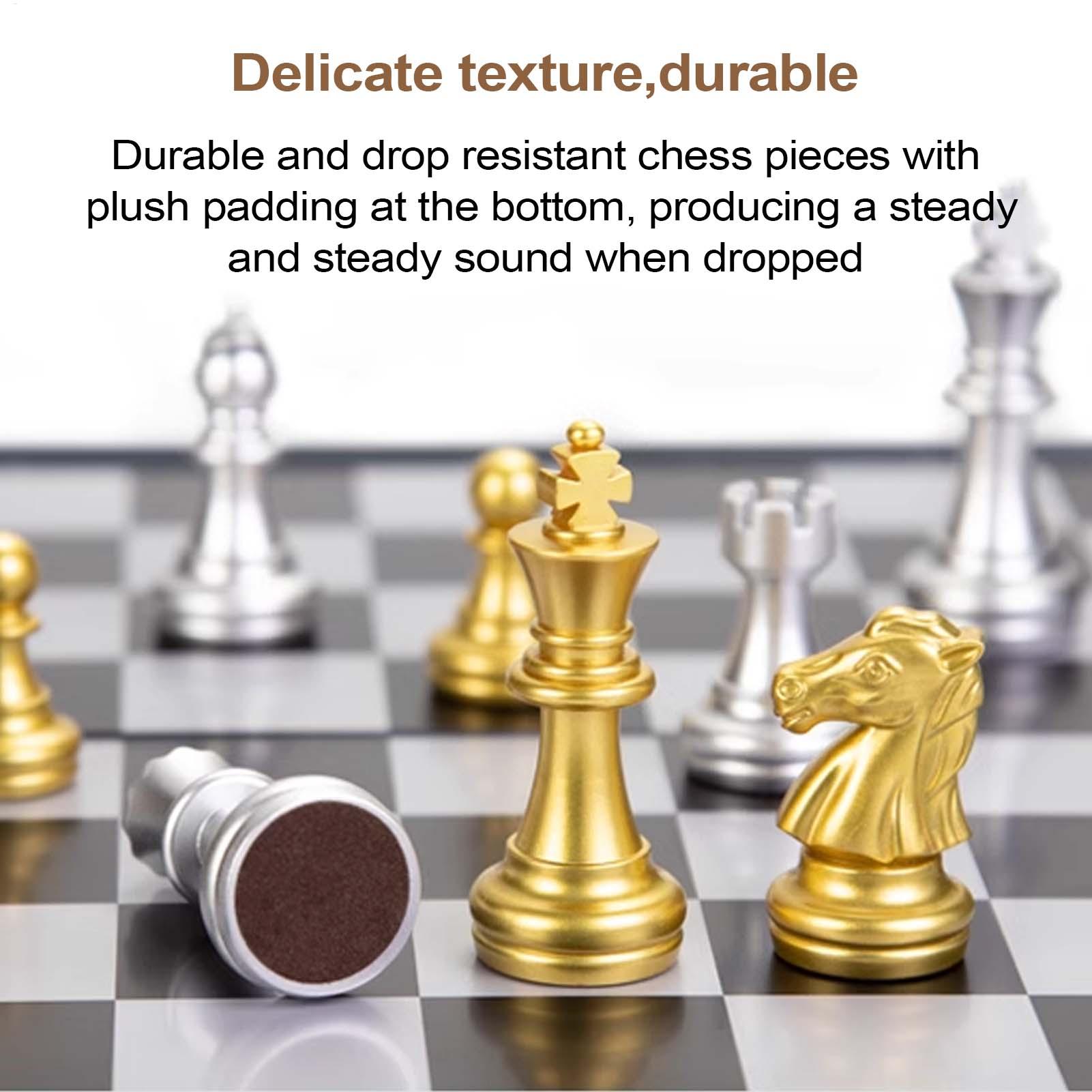 Chess Board Set Magnetic Folding Chess Board Game Educational Toy Promoting Logical Thinking For Students Beginners Travelers