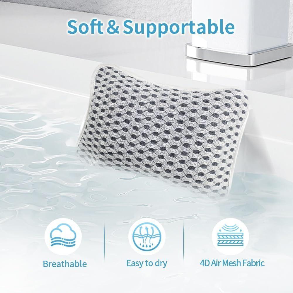 Slip Resistant Bath Pillows Waterproof Pillows New Shower Pillows  for Tub