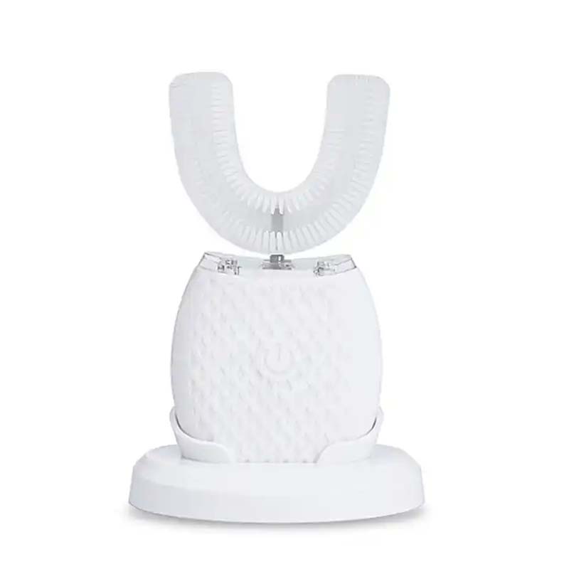 2025 LED-дисплей Автоматическая перезаряжаемая U-образная силиконовая зубная щетка с мягкой щетиной для домашнего использования Водонепроницаемая