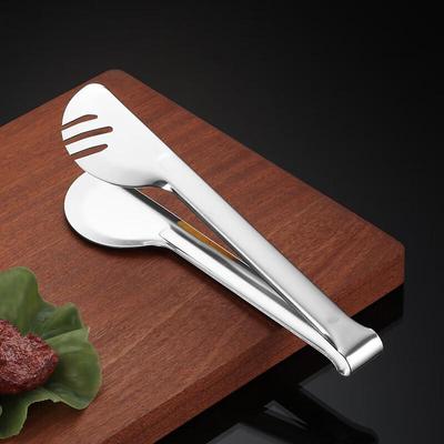 COKRSUPE Stainless Steel Half-Round Food Tongs