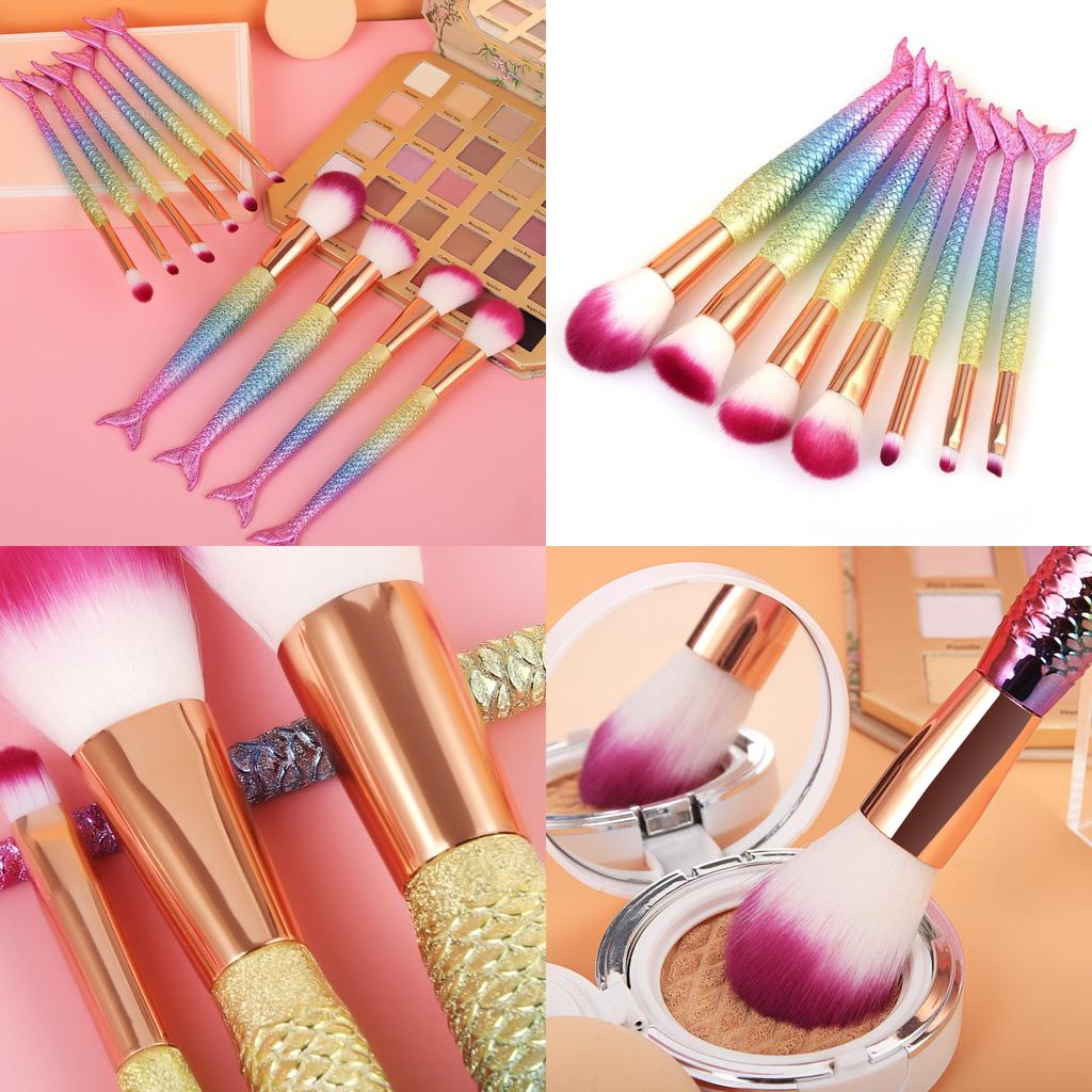Makeup Brush Set With Nylon Bristles For Eyeshadow And Powder Application Perfect For Beauty Enthusiasts