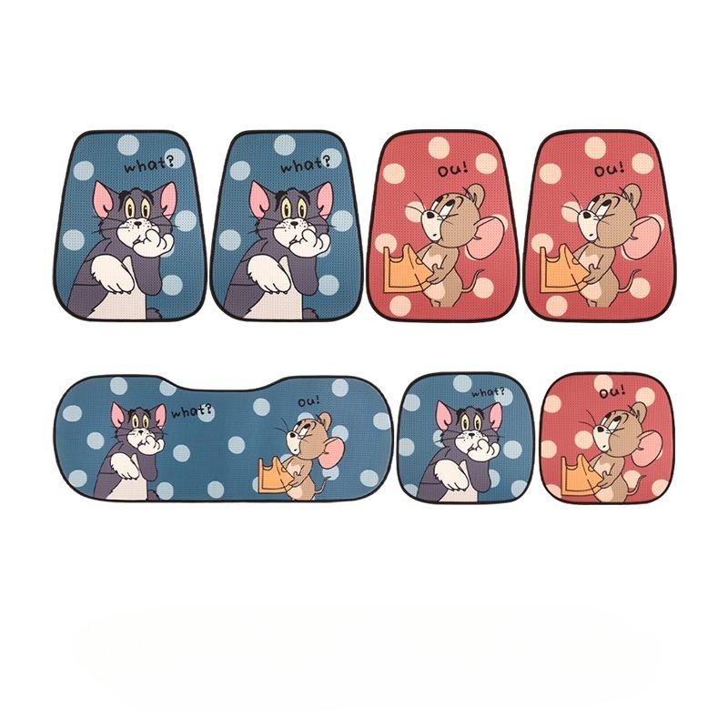Cute Cartoon Cat And Mouse Four Seasons Universal Seat Cushion for Women's Personalized Couple Car Seat Cover Seat Accessories