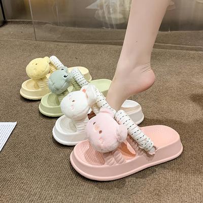 Slippers Women Cute Cartoon Design  2024 Summer New Comfortable Indoor Platform Soft Non-Slip Sandals Female Home Bathroom Shoes