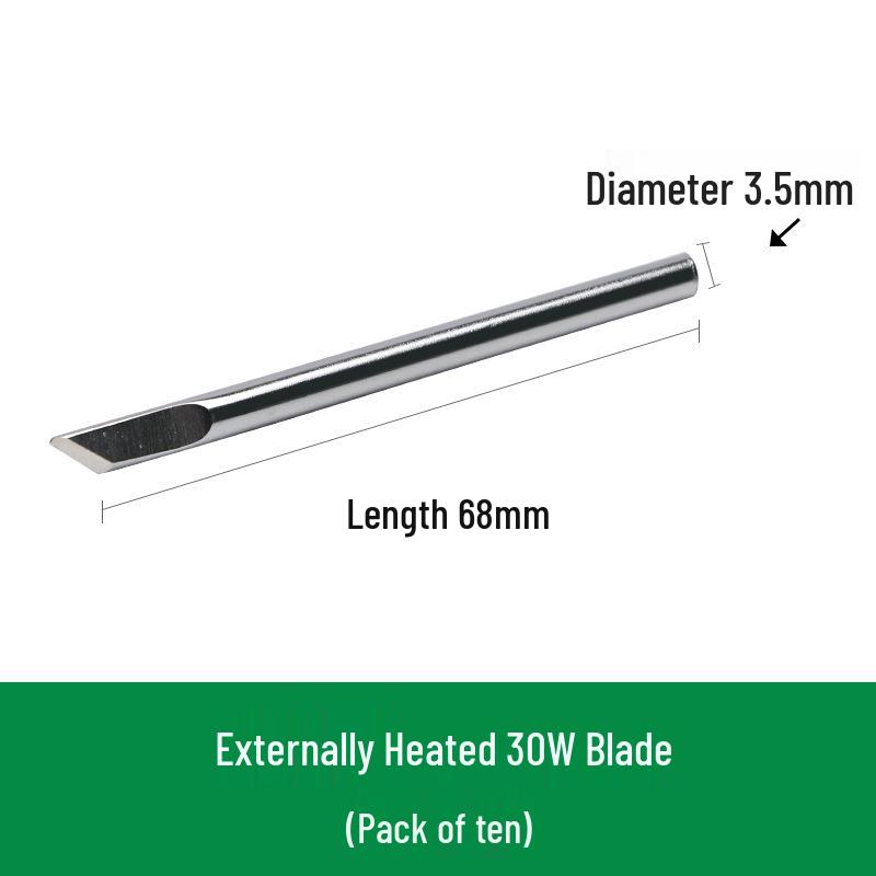 Lead-Free Eco-Friendly Electric Soldering Iron Tips: 30W/40W/60W - Universal Round, Pointed, Knife-Edge, and Horseshoe Styles.