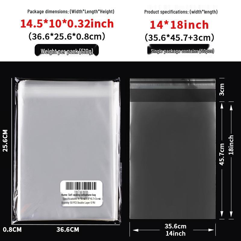 Clear Self-Adhesive OPP Bag for Candy, Snack, or Bread Packaging